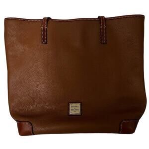 Dooney & Bourke Women's Charleston Tan Brown Pebble Leather Tote Shoulder OS